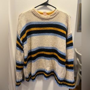 Urban outfitters sweater- size S - striped blue navy yellow cream